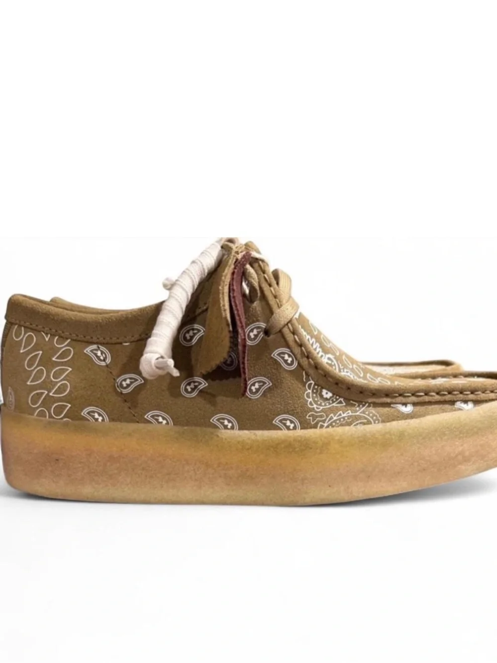 Clarks Wallabee Cup Dark Olive Bandana Print Moc Shoes Size US 10 Men’s (NEW)
